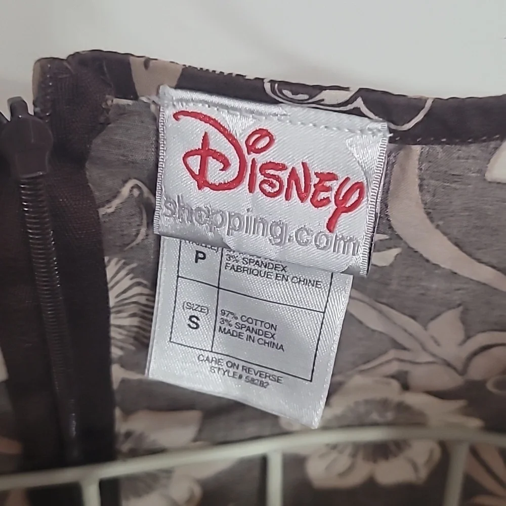 Disney Store Mickey Minnie Floral Maxi Dress Size Small VINTAGE - Picture 3 of 5